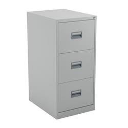 Legato Steel 3 Drawer Filing Cabinet - Grey Ref TCS3FC-GR