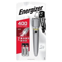 Energizer Metal Pocket Size LED Torch 25 Hour Run Time 2AA Silver 634041
