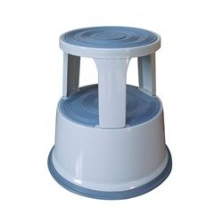 Q-Connect Metal Step Stool Light Grey KF04844
