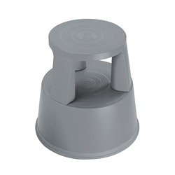 2Work Plastic Step Stool with Non-Slip Rubber Base 430mm Dark Grey 2W04998