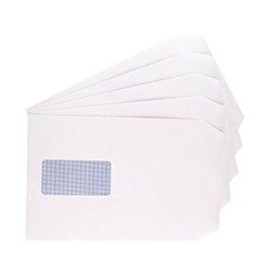 Q-Connect C5 Envelopes Window Pocket Self Seal 90gsm White (Pack of 500) Ref KF71463