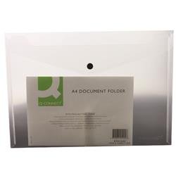 Q-Connect Polypropylene Document Folder A4 Clear (Pack of 12) KF01244Q
