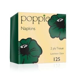 Poppies 2-Ply Napkins 33cm Forest Green (Pack of 2000) 3324FG/CASE