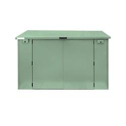 Safestor Ripon Lift-Up Lid Metal Garden Shed Lakeland Light Green SFSC004-319
