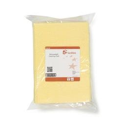 5 Star Heavy Duty Anti-microbial Cleaning Cloths 76gsm 500x300mm Yellow (Pack of 25) 939339