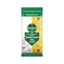 Dettol Multipurpose Wipe Sparkling Lemon 110 Wipes (Pack of 4) 3348372