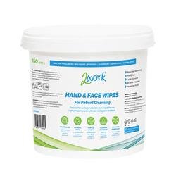 2Work Patient Cleansing Wipes Bucket 150 Wipes (Pack of 4) 2W10827