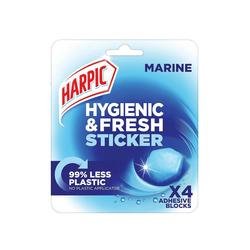 Harpic Hygiene Sticker/Block x4 Marine (Pack of 6) GB-AAZ
