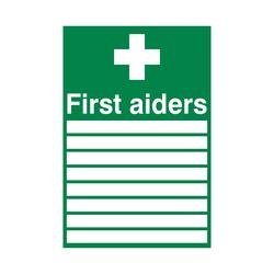 5 Star First Aiders Sign Rigid Plastic 300x200mm VKS007SRP2030