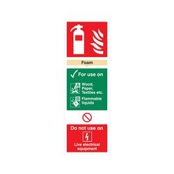5 Star Foam Extinguisher For Use On Sign Self Adhesive Vinyl 300x100mm VFF094SAV1030