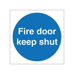 5 Star Fire Door Keep Shut No Symbol Sign Rigid Plastic 100x100mm VM014SRP1010