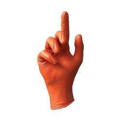 Safe Health Amber Nitrile Examination Gloves Textured Grip Orange XXL (Pack of 100) AMBERXXL8.5
