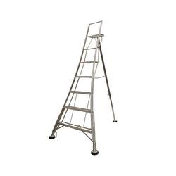 Werner Adjustable 5 Tread Tripod Ladder with High Handrail Aluminium 92505