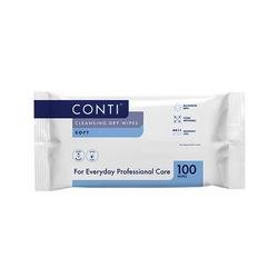 Conti Cleansing Dry Wipes Soft Large 100 Wipes (Pack of 32) CSW110