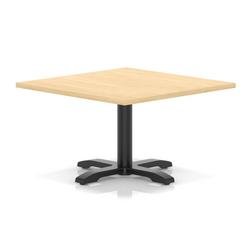 Italia 1000mm Square Coffee Table Maple Top 495mm High Black Leg Cross Base