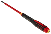 Bahco Slotted Screwdriver, 100 mm Blade VDE/1000V Approved, 222mm Overall