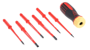 Bahco Pozidriv Interchangeable Insulated Screwdriver Set, 7-Piece