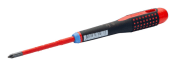 Bahco Screwdriver, PZ1-PZ2 Tip, 80 mm Blade VDE/1000V Approved, 202mm Overall