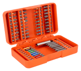 Bahco, Phillips, Hex, Pozidriv, Slotted, Torx Screwdriver Bit Set, 54 Pieces