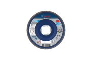 Bosch X Lock Zirconia Aluminium Flap Disc, 115 mm, Medium Grade, 60 μm Grit 1 Per Pack