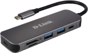 D-Link 3 Port USB C Hub, USB Bus Powered