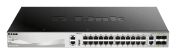 D-Link 30-Port Layer 3 Stackable Managed Switch with 10G Uplinks Managed 30 Port Network Switch