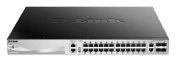 D-Link 30-Port Layer 3 Stackable Managed PoE Switch with 10G Uplinks Managed 30 Port Network Switch Power Over Ethernet