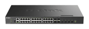 D-Link 10G Layer 3 Stackable Managed Switch 4 x 10G SFP+ ports and 4 x 10/25G SFP28 ports Managed 32 Port Network Switch