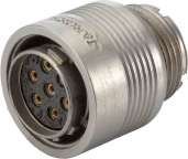 Jaeger Circular Connector, 7 Contacts, Cable, Miniature Connector, Socket, Female, IP65, 5302 Series