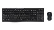 Logitech Wireless Standard Keyboard & Mouse Set, QWERTZ (German), Black