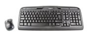 Logitech MK330 Wireless Standard Keyboard & Mouse Set, QWERTY, Grey, Black, Keyboard: Black