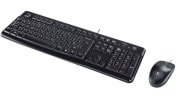 Logitech 920-002540 Wired Numeric Pad Keyboard & Mouse Set, QWERTY, Black