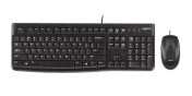 Logitech MK120 Coded Keyboard and Mouse Combo Wired Standard Keyboard & Mouse Set, QWERTY (Italy), Black