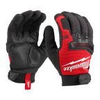 Milwaukee DemoX Work Black, Red Leather Work Gloves, Size L