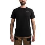 Milwaukee Black Cotton, Polyester Short Sleeve Sleeve T-Shirt L