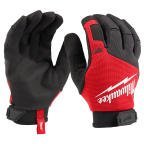 Milwaukee Performance Black, Red Tricot Work Gloves, Size XL