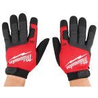 Milwaukee Performance Black, Red Tricot Work Gloves, Size S