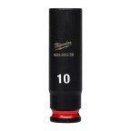Milwaukee 10 mm 1/4 in Drive Impact Socket, 50mm length