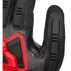 Milwaukee IMPACT PRO Black, Grey, Red Leather Cut Resistant Gloves, Size S