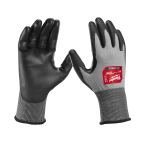 Milwaukee Hi-Dex Cut C Gloves Grey Polyurethane Gloves, Size 9, Polyurethane Coating