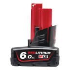 Milwaukee M12B6 6 Ah 12V Power Tool Battery, For Use With M12 Cordless Tools