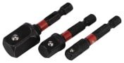 Milwaukee 4932479228 Socket Adapter Set Steel, 3