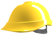MSA Safety V-Gard 200 Yellow Safety Helmet Adjustable