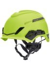 MSA Safety V-Gard H1 Green, Black Safety Helmet Chin Strap Included Ventilated Adjustable
