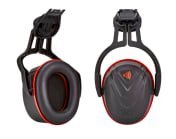 MSA Safety V-Gard Ear Shells for Helmets, 36 dB, Black, Red