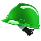 MSA Safety V-Gard Green Safety Helmet Adjustable