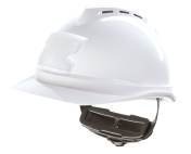 MSA Safety V-Gard 500 White Helmet Ventilated Adjustable
