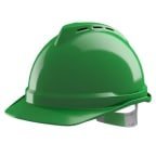 MSA Safety V-Gard 500 Green Safety Helmet Ventilated Adjustable