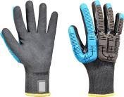 North 41-4438BL Black Fibreglass, HPPE, Polyester, Steel Fibre Work Gloves, Size 10/XL, Nitrile Coating
