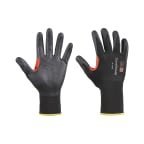 North 21-1518B Black Coreshield Engineered Yarn, Nylon Work Gloves, Size 7, Small, Nitrile Micro-Foam Coating